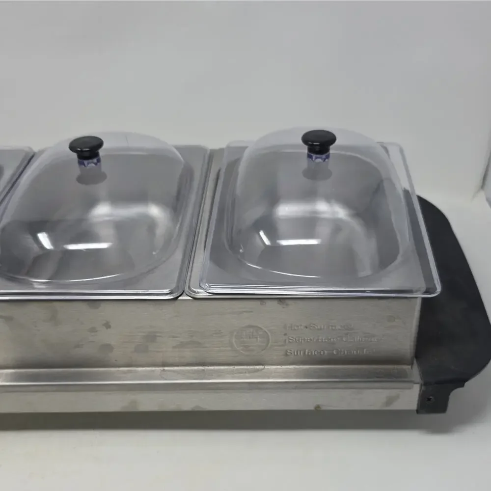 Nostalgia Electrics Buffet Server 3-Compartment 3x1.5 qt 180W BCD-332